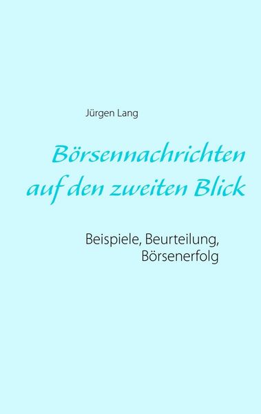 Produktbild: B&ouml;rsennachrichten auf den zweiten Blick