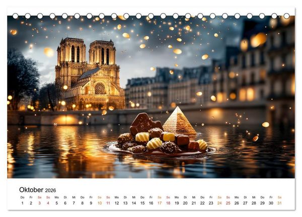 Produktbild: S&uuml;&szlig;e Skyline Symphonie (Tischkalender 2026 DIN A5 quer), CALVENDO Monatskalender