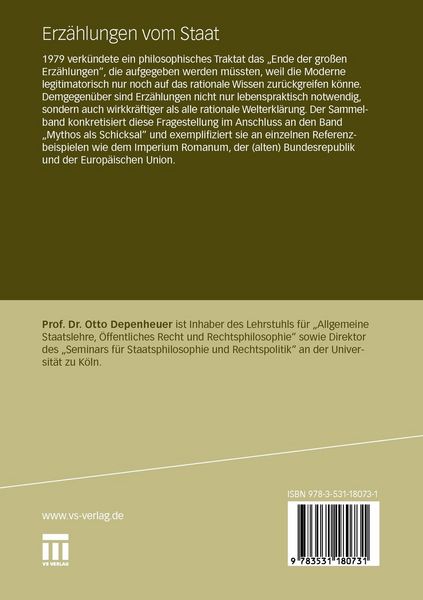 Produktbild: Erz&auml;hlungen vom Staat
