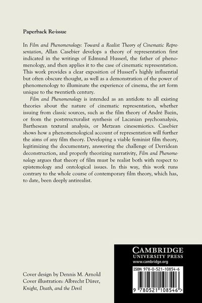 Produktbild: Film and Phenomenology