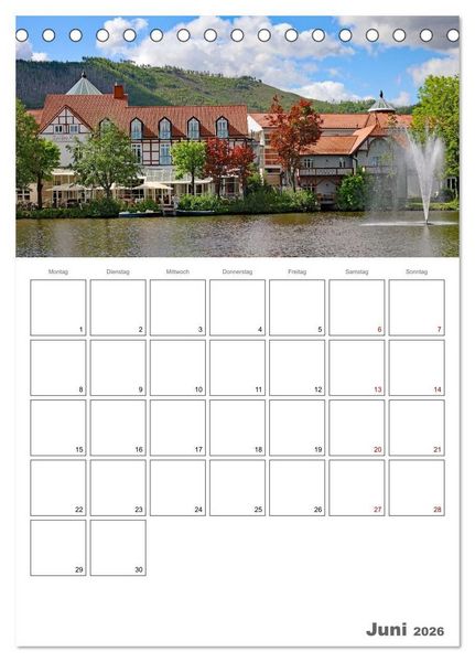 Produktbild: Ilsenburg im Harz - Terminplaner (Tischkalender 2026 DIN A5 hoch), CALVENDO Monatskalender