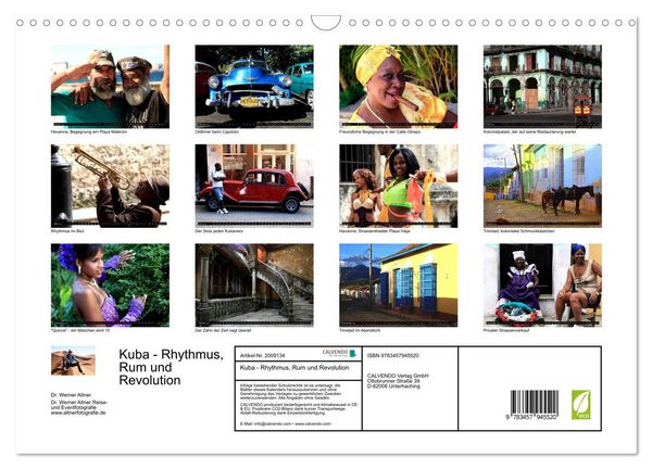 Produktbild: Kuba - Rhythmus, Rum und Revolution (Wandkalender 2026 DIN A3 quer), CALVENDO Monatskalender