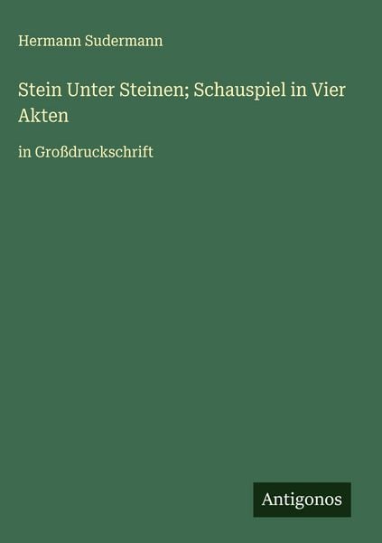 Produktbild: Stein Unter Steinen; Schauspiel in Vier Akten