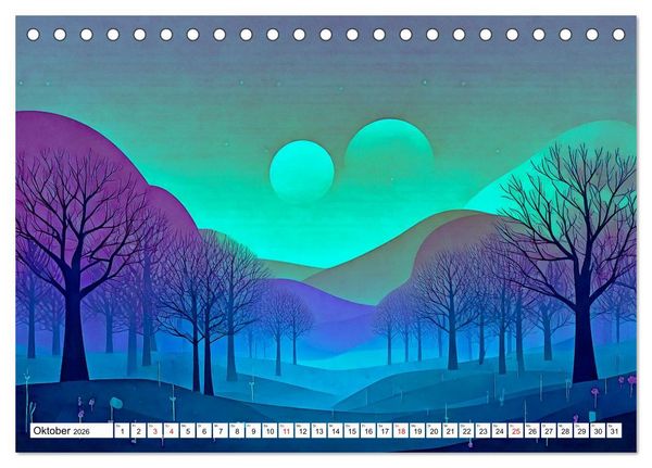 Produktbild: Der Lauf des Jahres dargestellt mit Naiver Kunst (Tischkalender 2026 DIN A5 quer), CALVENDO Monatskalender