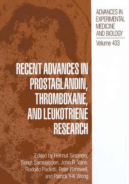 Produktbild: Recent Advances in Prostaglandin, Thromboxane, and Leukotriene Research