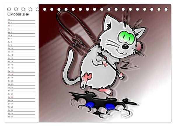 Produktbild: Alles f&uuml;r die Katz! Lustiger Katzen-Planer (Tischkalender 2026 DIN A5 quer), CALVENDO Monatskalender