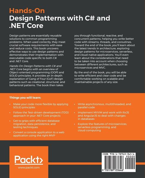Produktbild: Hands-On Design Patterns with C# and .NET Core