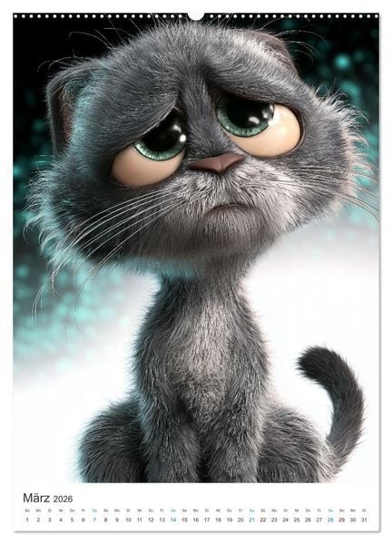 Produktbild: Miau & Mauz (Wandkalender 2026 DIN A2 hoch), CALVENDO Monatskalender