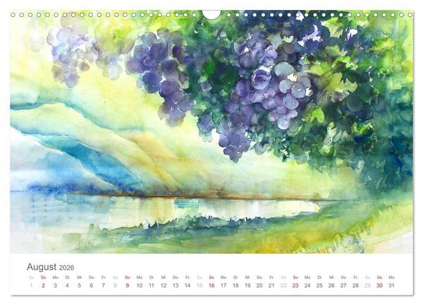 Produktbild: Faszination Aquarell - Eckard Funck (Wandkalender 2026 DIN A3 quer), CALVENDO Monatskalender