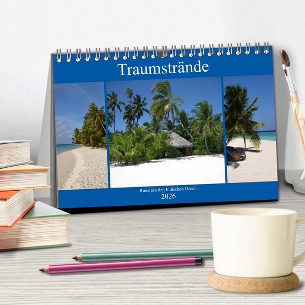 Produktbild: Traumstr&auml;nde rund um den Indischen Ozean (Tischkalender 2026 DIN A5 quer), CALVENDO Monatskalender