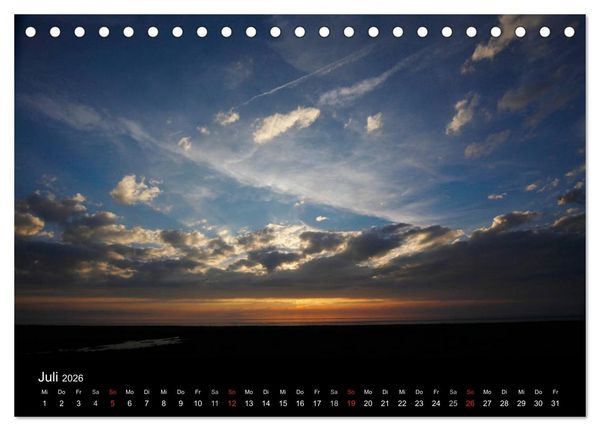 Produktbild: NORDSEE IMPRESSIONEN (Tischkalender 2026 DIN A5 quer), CALVENDO Monatskalender