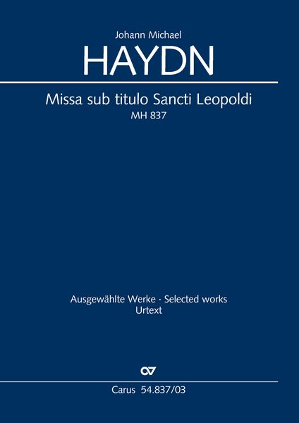Produktbild: Missa sub titulo Sancti Leopoldi (Klavierauszug)