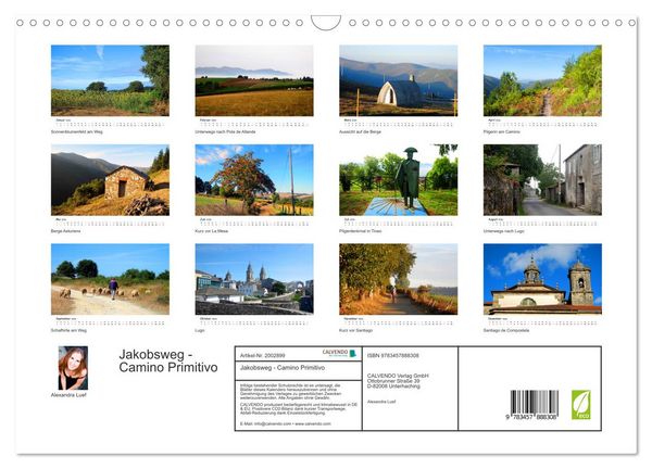 Produktbild: Jakobsweg - Camino Primitivo (Wandkalender 2026 DIN A3 quer), CALVENDO Monatskalender
