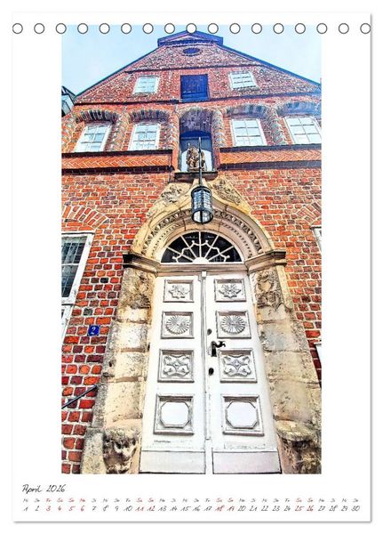 Produktbild: Idyllisches L&uuml;neburg. Historische Fassaden und Giebel der Salz- und Hansestadt (Tischkalender 2026 DIN A5 hoch), CALVENDO Monatskalender