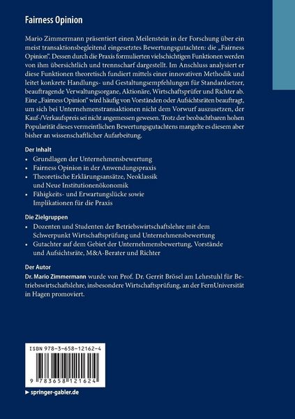 Produktbild: Fairness Opinion