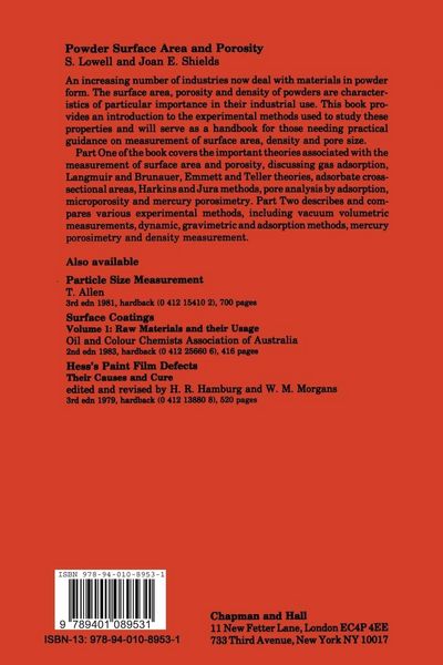 Produktbild: Powder Surface Area and Porosity