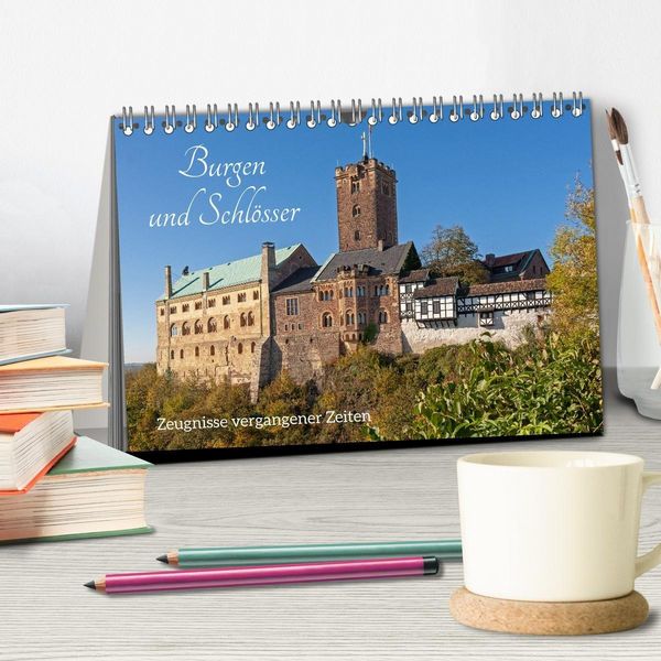 Produktbild: Burgen und Schl&ouml;sser - Zeugnisse vergangener Zeiten (Tischkalender 2027 DIN A5 quer), CALVENDO Monatskalender
