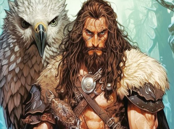Produktbild: CALVENDO Puzzle Finsterer Krieger mit seinem Adler | 2000 Teile Lege-Gr&ouml;&szlig;e 90x67cm Foto-Puzzle f&uuml;r gl&uuml;ckliche Stunden