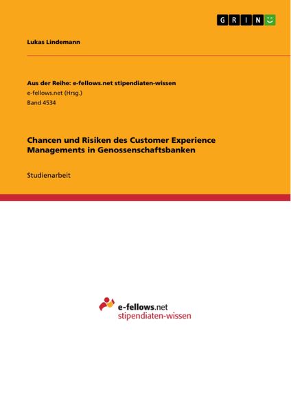 Produktbild: Chancen und Risiken des Customer Experience Managements in Genossenschaftsbanken