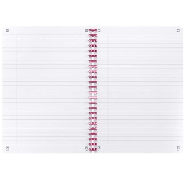 Produktbild: Oxford Spiralbuch Signature A5, liniert, mit flexiblem Cover, 80 Blatt, Optik Paper&reg;, SCRIBZEE&reg; kompatibel, fuchsia