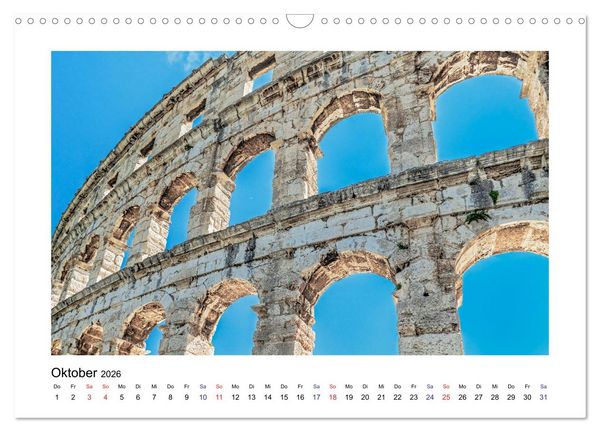 Produktbild: Istrien - Piran &bull; Novigrad &bull; Rovinj &bull; Pula (Wandkalender 2026 DIN A3 quer), CALVENDO Monatskalender
