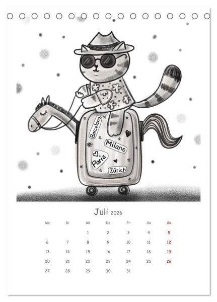 Produktbild: LEOPOLD DER DRITTE - Ein unglaublich liebenswerter Kater (Tischkalender 2026 DIN A5 hoch), CALVENDO Monatskalender