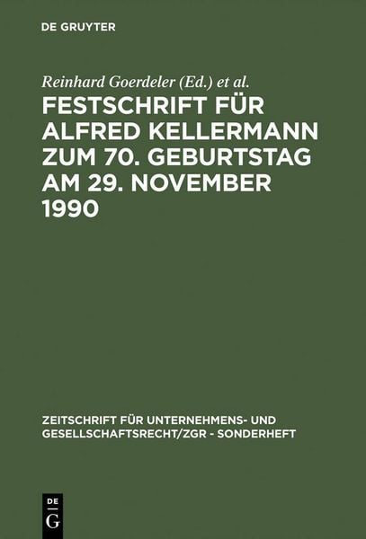 Produktbild: Festschrift f&uuml;r Alfred Kellermann zum 70. Geburtstag am 29. November 1990