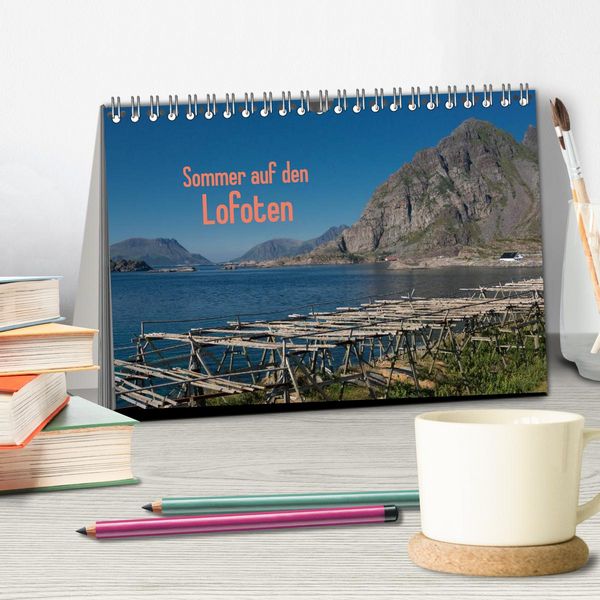 Produktbild: Sommer auf den Lofoten (Tischkalender 2026 DIN A5 quer), CALVENDO Monatskalender