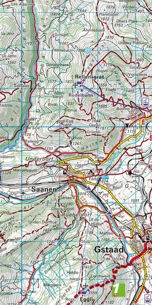 Produktbild: Simmental / Gruy&egrave;re - Gstaad 29 Wanderkarte 1:40 000 matt laminiert