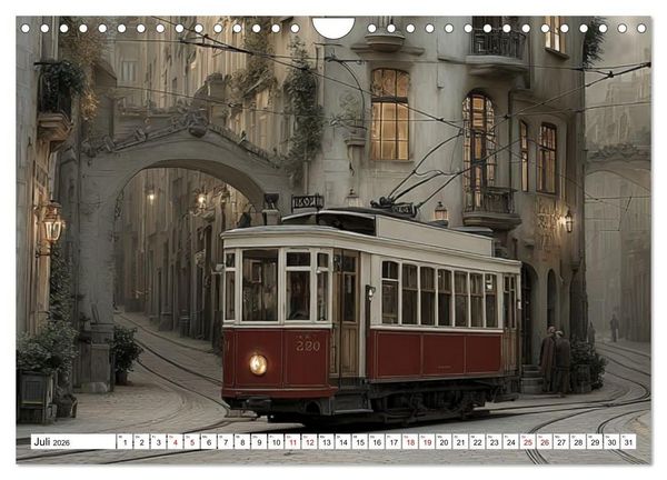 Produktbild: Stra&szlig;enbahnen - Pulsadern der Stadt (Wandkalender 2026 DIN A4 quer), CALVENDO Monatskalender