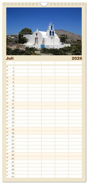 Produktbild: Familienplaner 2026 - Griechenland - Von Epirus bis zu den Inseln mit 5 Spalten (Wandkalender, 21 x 45 cm) CALVENDO