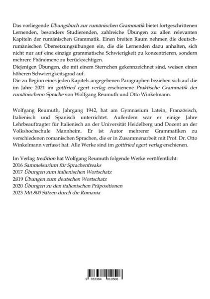 Produktbild: &Uuml;bungsbuch zur rum&auml;nischen Grammatik