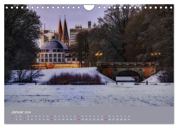 Produktbild: Nachts in Bremen (Wandkalender 2026 DIN A4 quer), CALVENDO Monatskalender