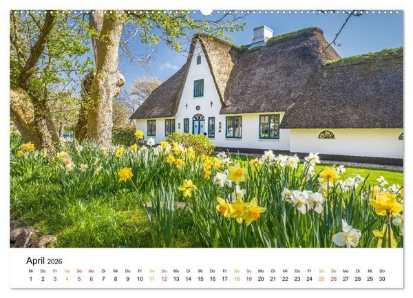Produktbild: Sylter Friesenh&auml;user (Wandkalender 2026 DIN A2 quer), CALVENDO Monatskalender