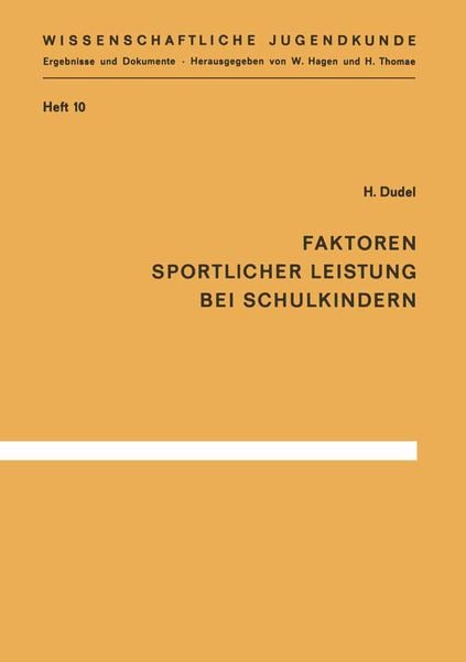 Produktbild: Faktoren sportlicher Leistung bei Schulkindern