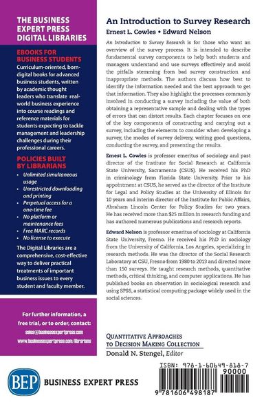 Produktbild: Cowles, E: Introduction to Survey Research