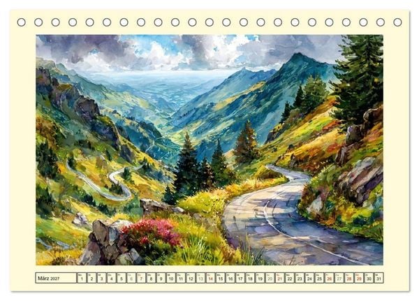Produktbild: Rum&auml;nien. Zwischen Karpaten und K&uuml;ste (Tischkalender 2027 DIN A5 quer), CALVENDO Monatskalender