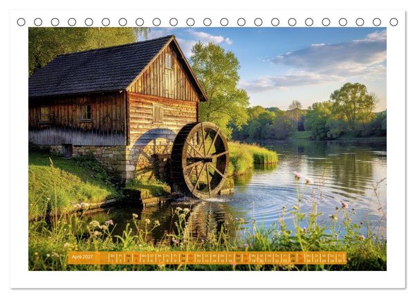 Produktbild: Natur und Wasserm&uuml;hlen (Tischkalender 2027 DIN A5 quer), CALVENDO Monatskalender