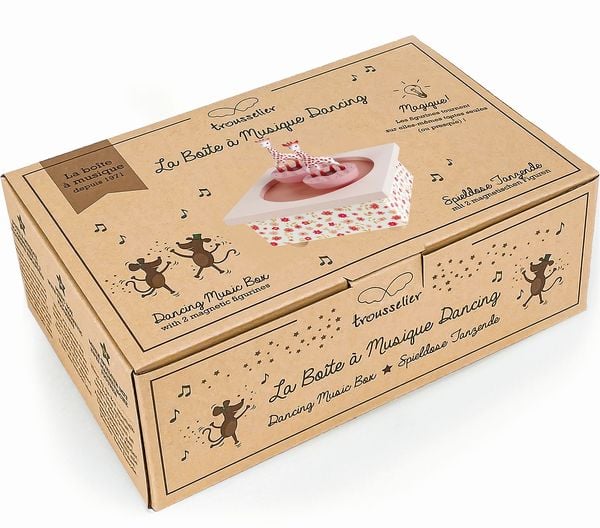 Produktbild: TROUSSELIER - Spieluhr mit tanzenden Giraffen, Blumen magnetisch