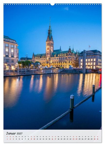 Produktbild: Hamburg - Hanseatische Eleganz (Wandkalender 2027 DIN A2 hoch), CALVENDO Monatskalender