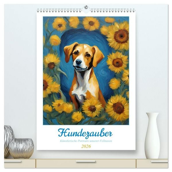 Produktbild: Hundezauber (hochwertiger Premium Wandkalender 2026 DIN A2 hoch), Kunstdruck in Hochglanz