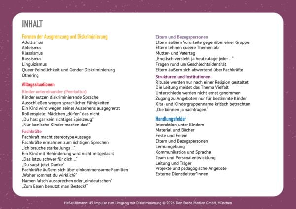 Produktbild: 45 Impulse zum Umgang mit Diskriminierung