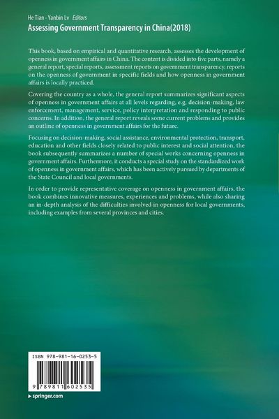 Produktbild: Assessing Government Transparency in China(2018)