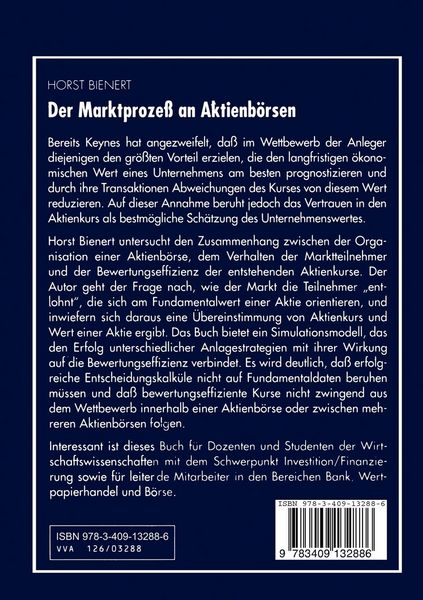 Produktbild: Der Marktproze&szlig; an Aktienb&ouml;rsen