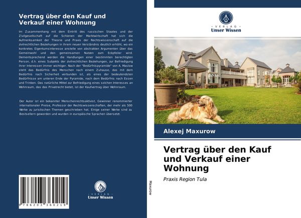 Vertrag über den Kauf und Verkauf einer Wohnung, Taschenbuch von Alexej Maxurow, Verlag Unser Wissen, 9786203360219
