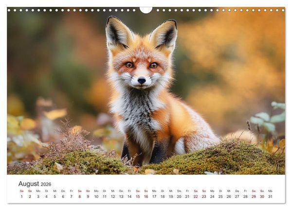 Produktbild: Wild und weich - Die zauberhafte Welt der Rotf&uuml;chse (Wandkalender 2026 DIN A3 quer), CALVENDO Monatskalender