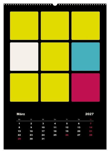 Produktbild: Fotokalender FARBFL&Auml;CHEN (hochwertiger Premium Wandkalender 2027 DIN A2 hoch), Kunstdruck in Hochglanz