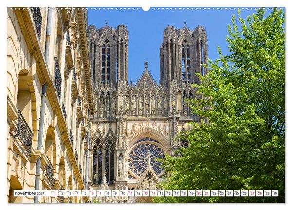 Produktbild: Les cath&eacute;drales fran&ccedil;aises &ndash; Des chefs-d'&oelig;uvre de l&rsquo;architecture gothique (Calendrier mural haut de gamme 2027 DIN A2 vertical), CALVENDO calendrier mensuel