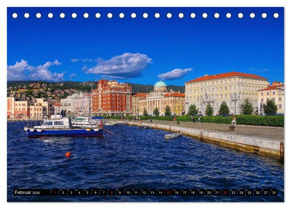 Produktbild: Triest - Habsburger Erbe und italienisches Flair (Tischkalender 2026 DIN A5 quer), CALVENDO Monatskalender