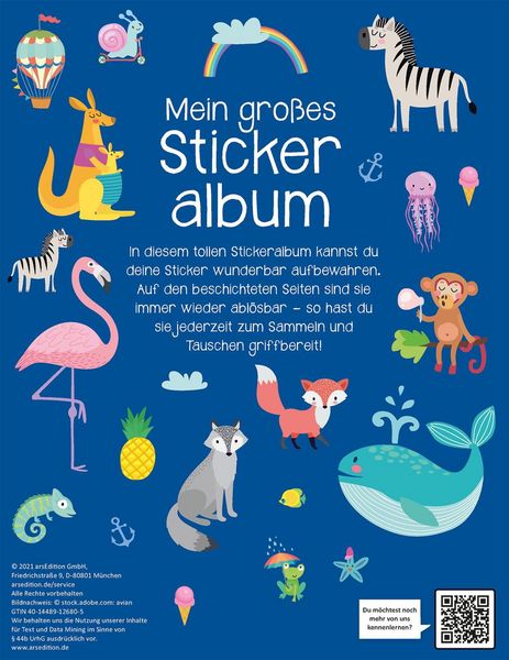 Produktbild: Mein gro&szlig;es Stickeralbum &ndash; Tiere
